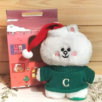 Line friends 코니 크리스마스 니트 공식 봉제 인형