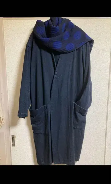 Plantation 플랜테이션 노카라 코트 인디고 루즈핏