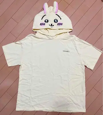 USAGI 토끼 후드 부착 티셔츠 치이카와 (먼작귀)