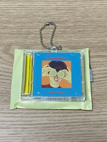 마카로니 연필 CD풍 키링 레몬파이