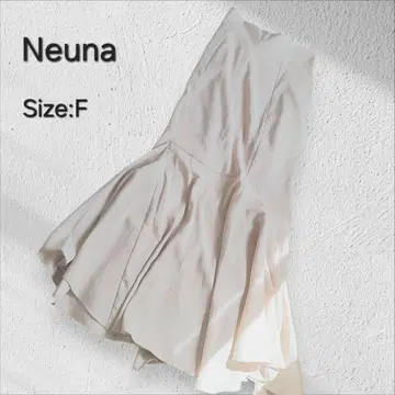 새상품급 [ Neuna 누나 ] 머메이드 스커트 아이보리 플레어 슬릿 F