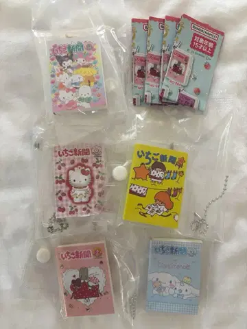 산리오 캐릭터즈 딸기신문 콩가샤 노트 5종 세트