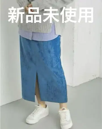 [ 미사용 새상품 ] 어반 리서치 벨로아 타이트 스커트 블루