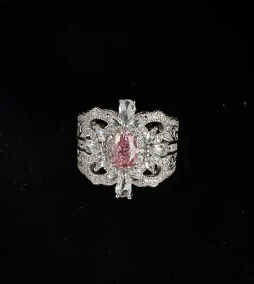 핑크 모이사나이트 반지 9호