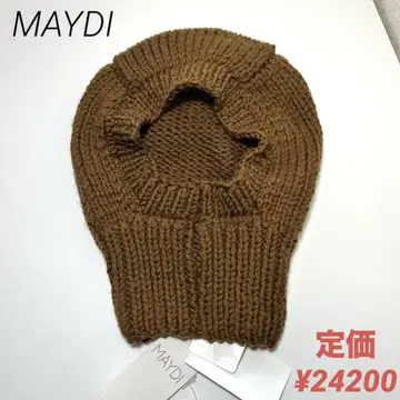 새상품 MAYDI 니트 모자 브라운 아르헨티나제 정가 24200엔