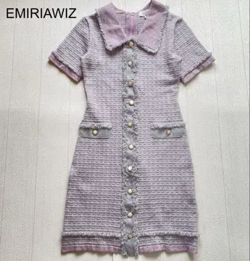 EMIRIAWIZ 라벤더 미니 원피스 트위드 캬바쿠라 CanCam