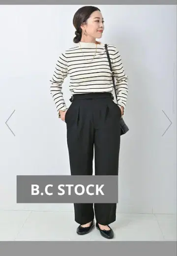 B.C STOCK 보더 하이 게이지 니트 소우바리