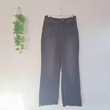 LEPSIM 블랙 데님 팬츠(M) / 스트레이트 와이드 면 사용