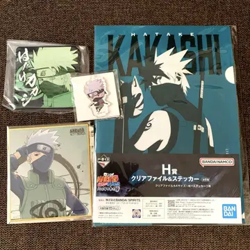 NARUTO [카카시] 4종 세트 미니 색지, 아크릴 스탠드, 코스터 등