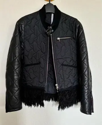 .efiLevol : 퀼팅 블루종 자켓 (소매는 소가죽)