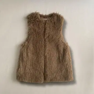 [ 새상품급 ] 23AW Ray BEAMS 인조 모피 크루넥 베스트 F