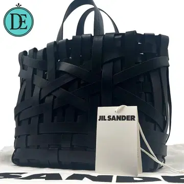 [ 최고급 ] JILSANDER 핸드백 WOVEN 블랙 가죽
