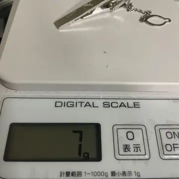 실버 넥타이핀 체인 포함 7g