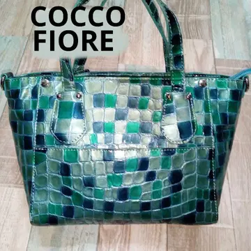 새상품급 COCCO FIORE 토트백 코코피오레 에나멜 악어