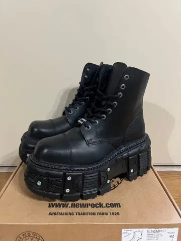 New Rock M-TANK083-C1 부츠 레이스업 새상품 42