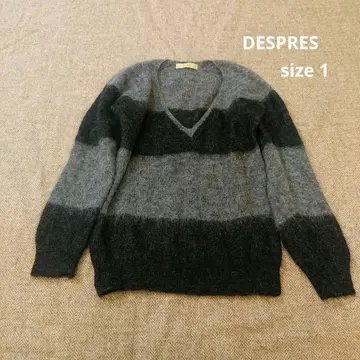 새상품급 DESPRES 데프레 모헤어 니트 그레이 1