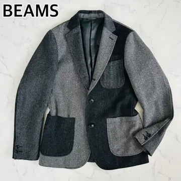 [새상품급] 빔즈 크레이지 패턴 테일러드 자켓 헤링본 M