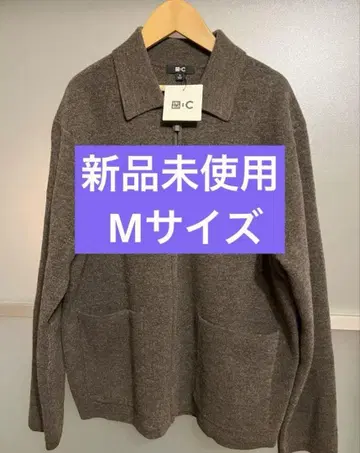 미사용 새상품 25AW 유니클로C 니트 풀지퍼 자켓 브라운 M