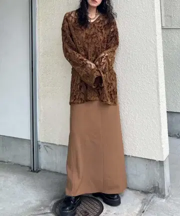새상품급 아메리 UND VELOUR LACE LAYERED DRESS