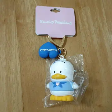오리 페클 PVC 마스코트 원 포인트 하트 퓨로 키링