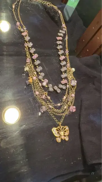 ANNA SUI 버터플라이 2단 목걸이