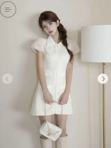 랜디 2way 카비 트위드 원피스 새상품