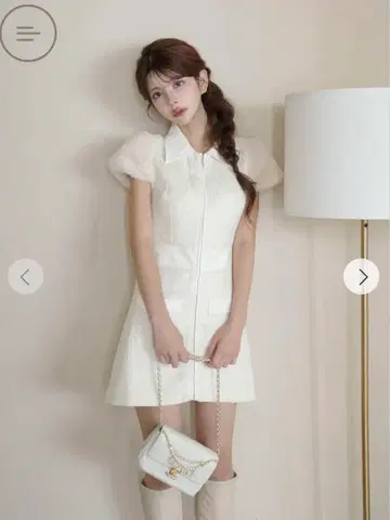 랜디 2way 카비 트위드 원피스 새상품