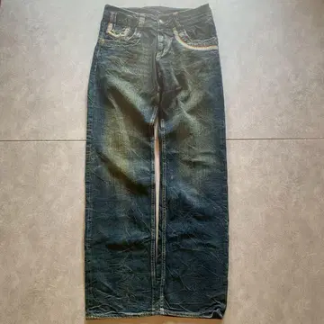 archive grunge fade denim pants y2k