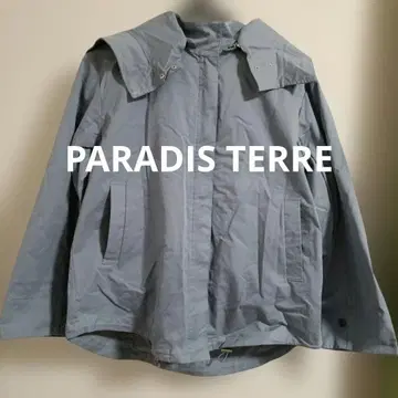PARADIS TERRE 후드 부착 자켓 아우터 더스티 블루