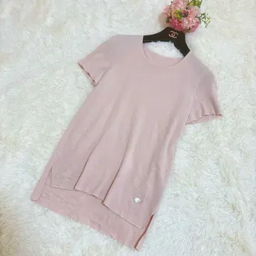 DAISY LIN FOXEY 데이지린 캐시미어 실크 반팔 니트 로고