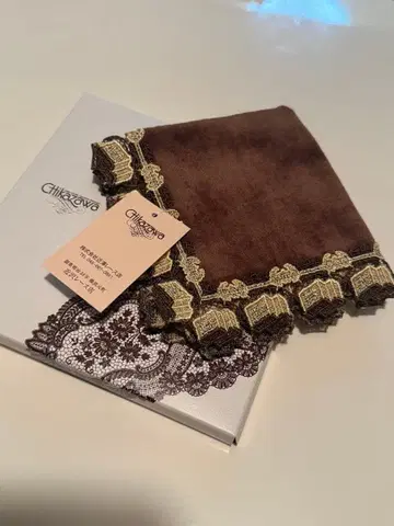 치카자와 레이스 후쿠사야 콜라보 타월 손수건 24 x 24cm