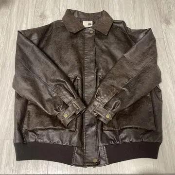 JaVa 페이크 레더 자켓