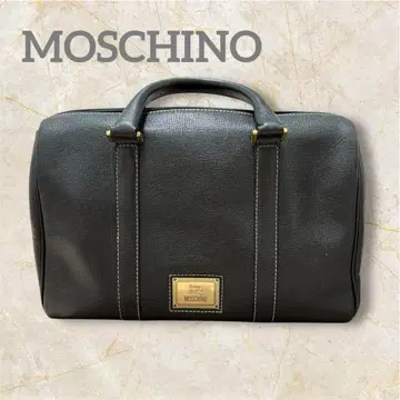 고품질 MOSCHINO 블랙 핸드백 모스키노 가죽 핸드백