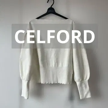 택 포함 미사용 CELFORD 셀포드 스캘럽 니트 풀오버