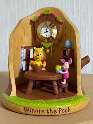 Disney 위니 더 푸 피규어 푸우 시계 부착 피규어