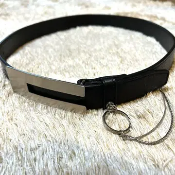 레어템 ARTISAN 아티산 체인 가죽 벨트 실버 남성용