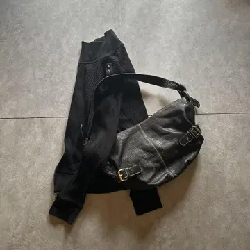 archive grunge shoulder bag y2k black