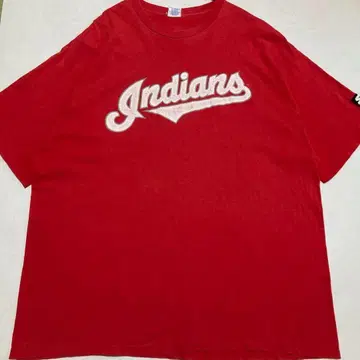 90s STARTER 스타터 MLB 인디언즈 프린트 T셔츠