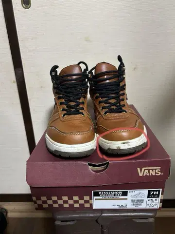 VANS V32752SNOW 브라운 25.5cm 하이컷 스니커즈