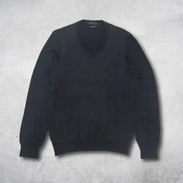 [일본제] vintage 울 니트 스웨터 V넥 블랙