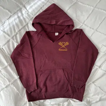 80s 트리코 태그 Champion 챔피온 버건디 후드티 L