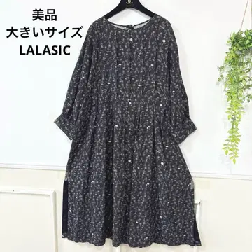 새상품급 빅 사이즈 LALASIC 플라워 원피스