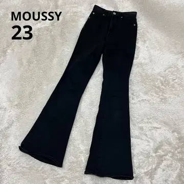 23 하이 웨이스트 이모션 플레어 블랙 플레어 MOUSSY