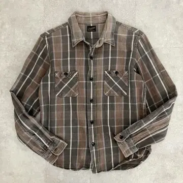 TENDERLOIN 텐더 로인 체크 무늬 플란넬 셔츠/XS/일본제