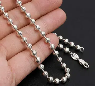실버 925 볼 체인 목걸이 5mm 50cm