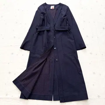 투모로우랜드 BACCA 노카라 롱 자켓 허리 벨트