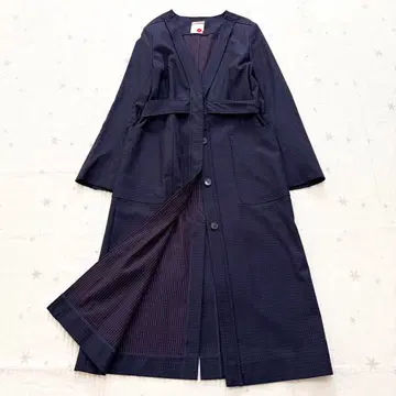 투모로우랜드 BACCA 노카라 롱 자켓 허리 벨트