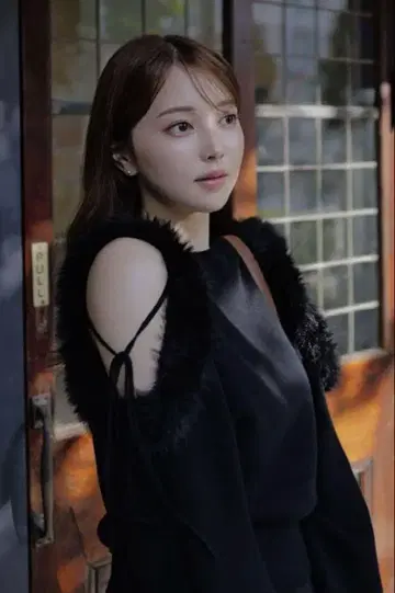snidel 퍼 슬리브 니트 풀오버