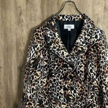 더블 레오파드 무늬 자켓 개성있는 애니멀 무늬 14 구제 의류 L27
