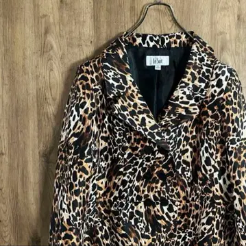 더블 레오파드 무늬 자켓 개성있는 애니멀 무늬 14 구제 의류 L27